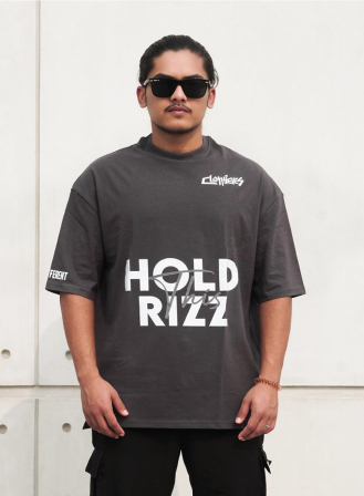 1345 - Rizz – Oversized Tee | Limited Edition | Dark Gray