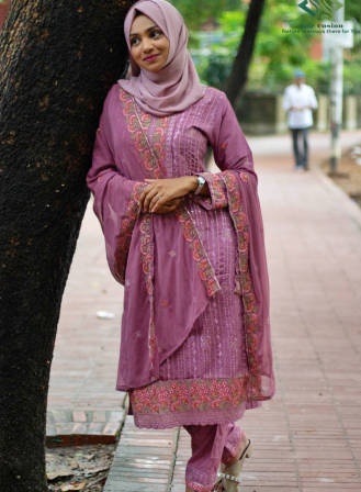 1366 - Jute Fusion 3 Piece - Dark Pink