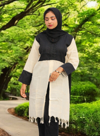 1370 - Jute Cotton fabric Kurti