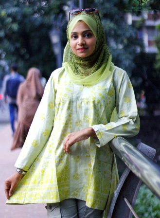 1375 - Jute Fusion Mint lemon color Screen Print - 1 Piece