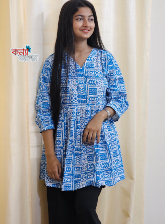 1383 - Ladies' Kurti - Blue
