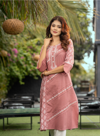 1415 - Aaron Clothing ladies kurti - Pink