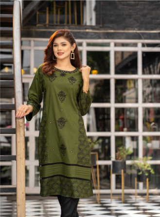 1416 - Aaron Clothing ladies kurti - Green