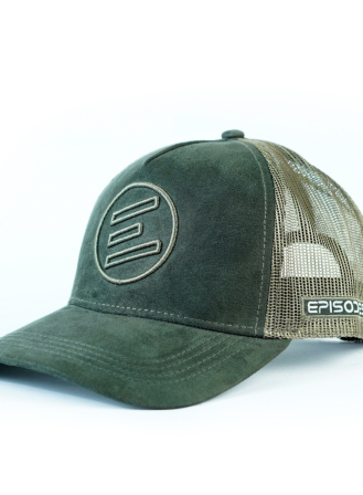 1429 - Iconic Olive Suede Trucker Cap