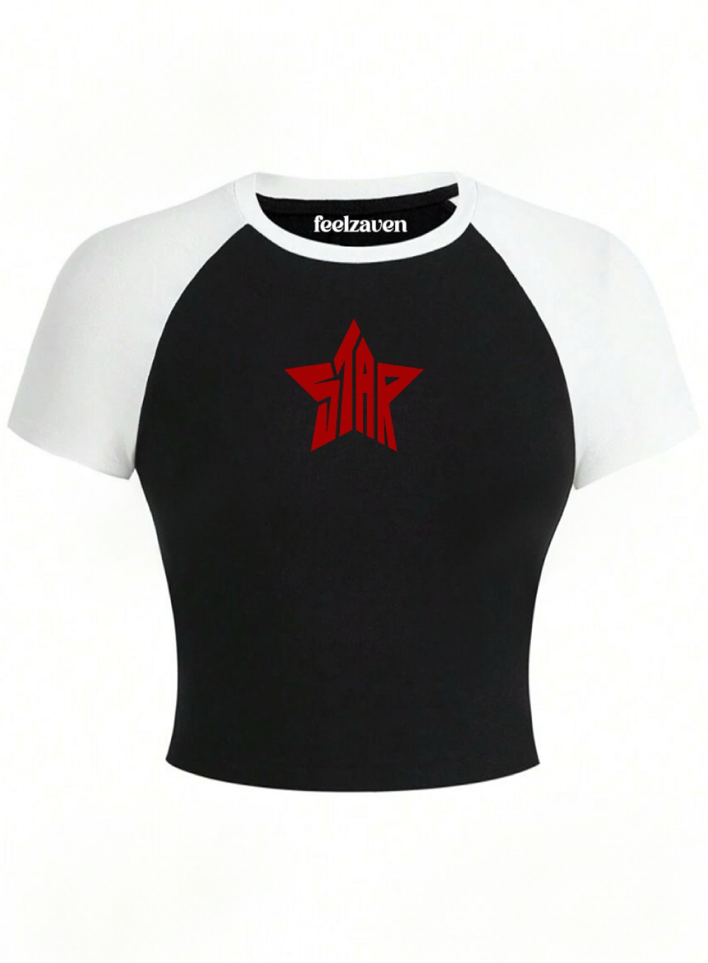 1454 - Feelzaven Crop Top Redstar