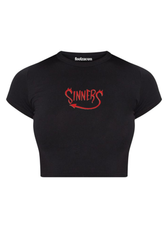 1459 - Feelzaven Crop Top Sinners
