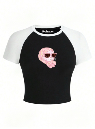 1465 - Feelzaven Crop Top Hijabi Cat