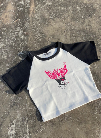 1455 - Feelzaven Crop Top Sanrio Kuromi