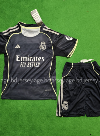1503 - Real Madrid Away Jersey 25-26 Season Kids Set