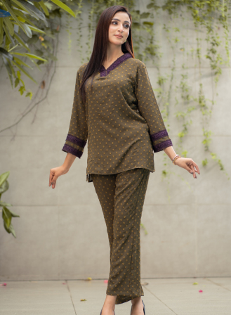 1636 - Olive Luxe Co-ord Set