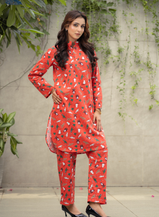 1644 - Printed Cotton Kurta Set