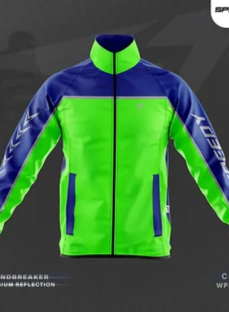 1676 - SPEEDY Premium Reflected Windbreaker - Blue Neon