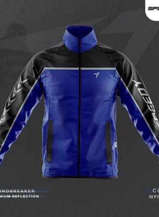 1677 - SPEEDY Premium Reflected Windbreaker - Black Blue