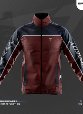 1678 - SPEEDY Premium Reflected Windbreaker - Dark Red