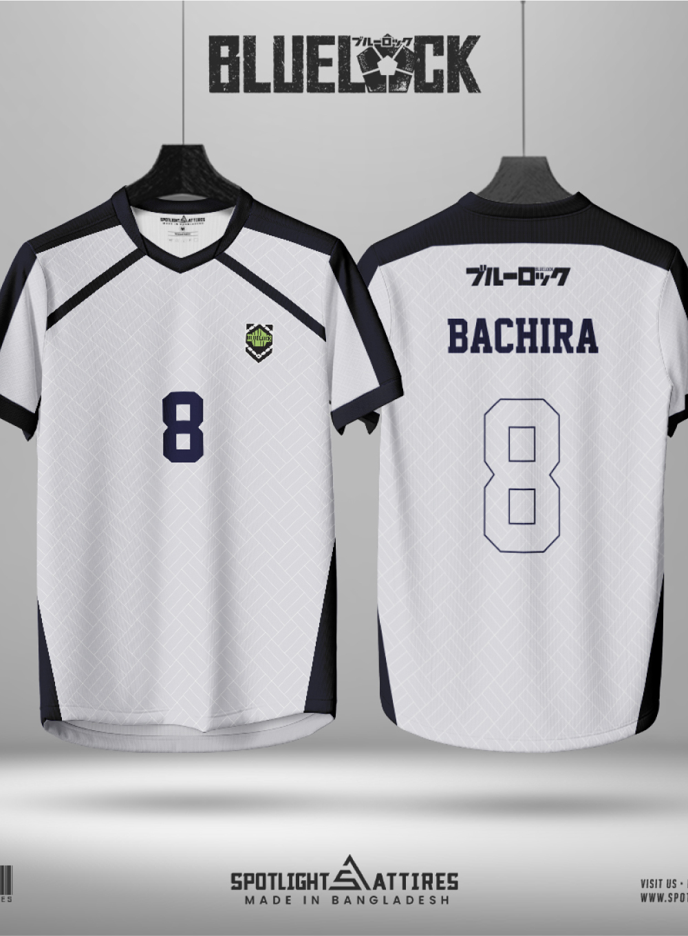 1686 - Blue Lock- Bachira - 8 White Edition Jersey