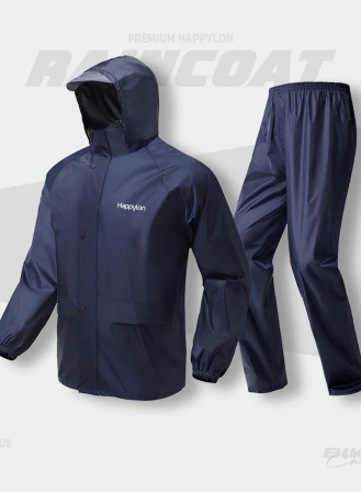 1721 - Premium Happylon Raincoat Navy Blue