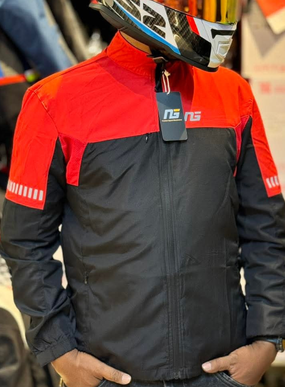 1729 - NG Windbreaker Red & Black