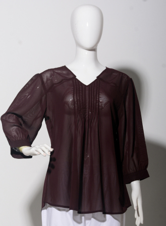 1752 - LPT893 Women's Top Dk. Chocolate
