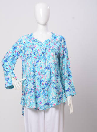 1762 - LT1197 Women's Top Ice Blue White