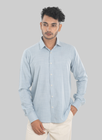 1786 - Ice Blue Mélange Shirt