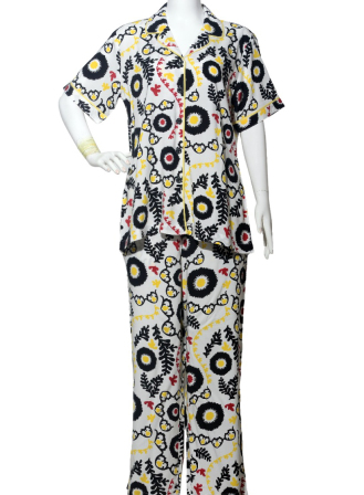 1787 - Aft8 946 Women's Set White Black Print