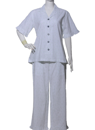 1788 - Aft8 947 Women's Set White Green Print