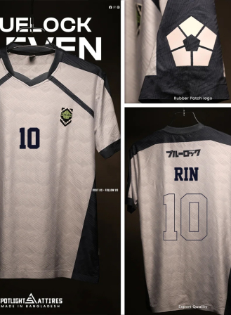 1687 - Blue Lock- Rin- 10 White Edition Jersey