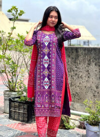 1838 - Konna Fashion Salwar Kameez  - Purple