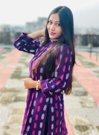 1857 - Konna Fashion Cotton Kurti - Purple