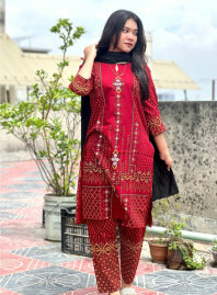 1869 - Konna Fashion Salwar Kameez  - Maroon