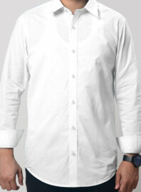 1876 - MS LIN2 White Formal Shirt