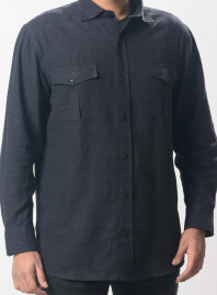 1877 - MS LIN4 Black Formal Shirt