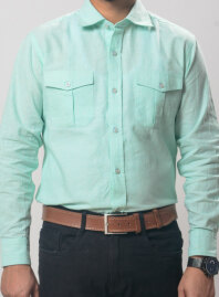 1878 - MS LIN5 Ocean Blue Formal Shirt
