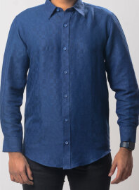 1884 - MLSS908 Men's Formal Shirt Navy Blue