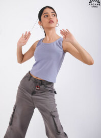 1892 - Arcane Style Casual Tank Top - Light Blue
