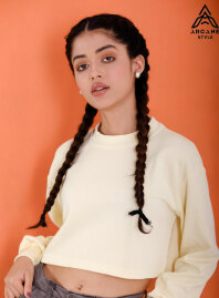 1893 - Arcane Style Baddy Crop Tee - Light Yellow