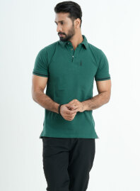 1931 - Falcon Fit Men's Cotton Polo 003 Melange Green