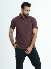 1932 - Falcon Fit Men's Cotton Polo 003 Melange Coffee