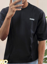 1940 - Pinched Oversized T-shirt – Black