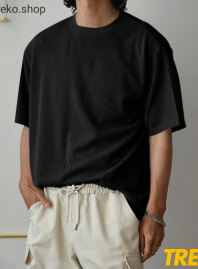 1946 - Oversized Drop Shoulder T-shirt – Black