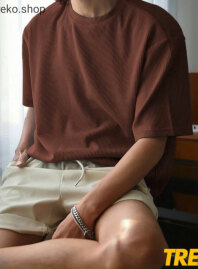 1947 - Oversized Drop Shoulder T-shirt – Coffee