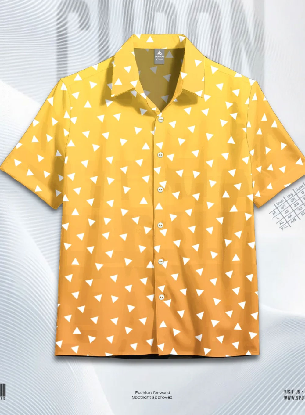 1939 - Demon Slayer - Zenitsu Agatsuma Hawaiian Cuban Collar Shirt