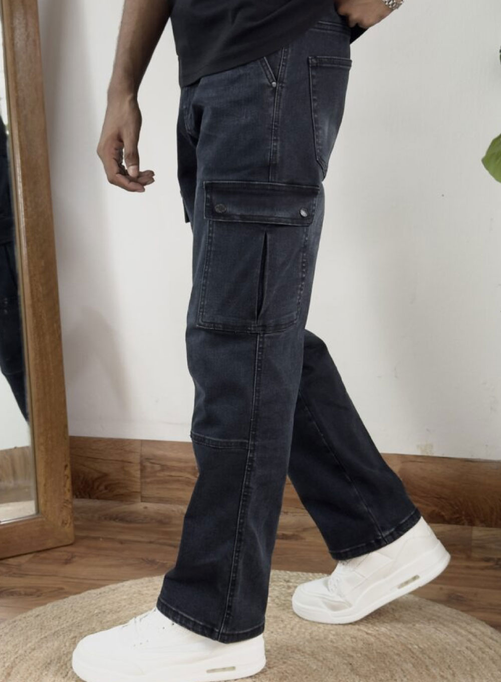 1960 - Shadow Black Baggy Denim Pant