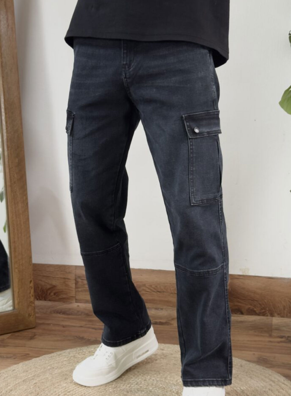 1960 - Shadow Black Baggy Denim Pant