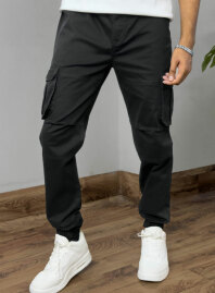 1963 - Men’s Cargo Jogger Pants – Black