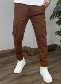 1966 - Men’s Cargo Jogger Pants – Brown