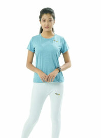1968 - FF Women's Round Neck Polyester T-Shirt 0001 Melange Sky