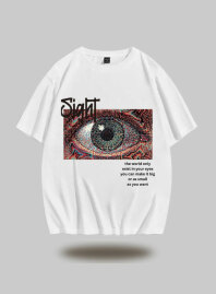 2020 - Drop Shoulder - See Beyond. Feel the Vision - White