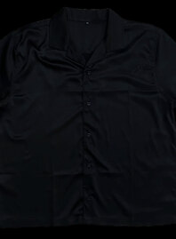 2023 - OBSIDIAN Oversized Half Sleeve Collared Pink Satin Embroidered Shirt