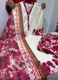 2026 - Digital Printed 3Piece Set - White